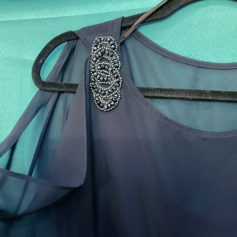 ESCAPE by Joanna Chen Cold Shoulder Cocktail Dress•NWT•19" p2p 35" length - Picture 2 of 4